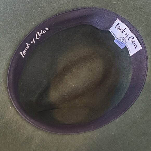 Lack Of Color Olive Green Wool Fedora